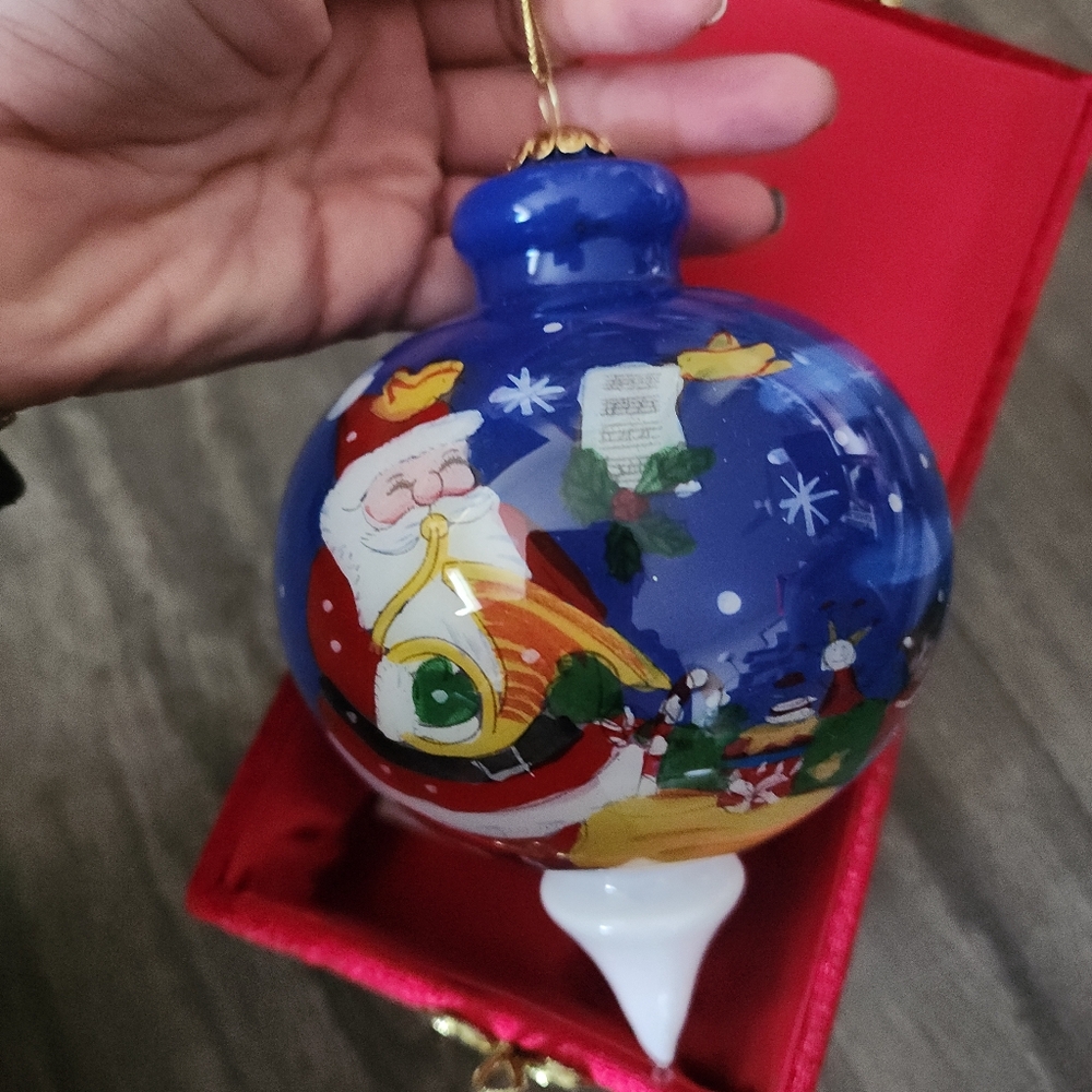 Le Bien Pier 1 Christmas 2012 Ornament New in Box Santa Instrument